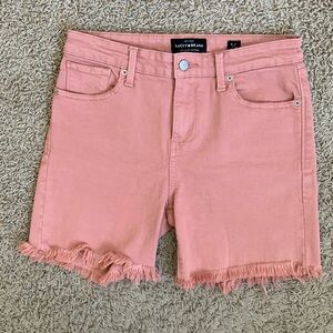 Lucky Brand Ava shorts 5” denim cutoff dusty rose color